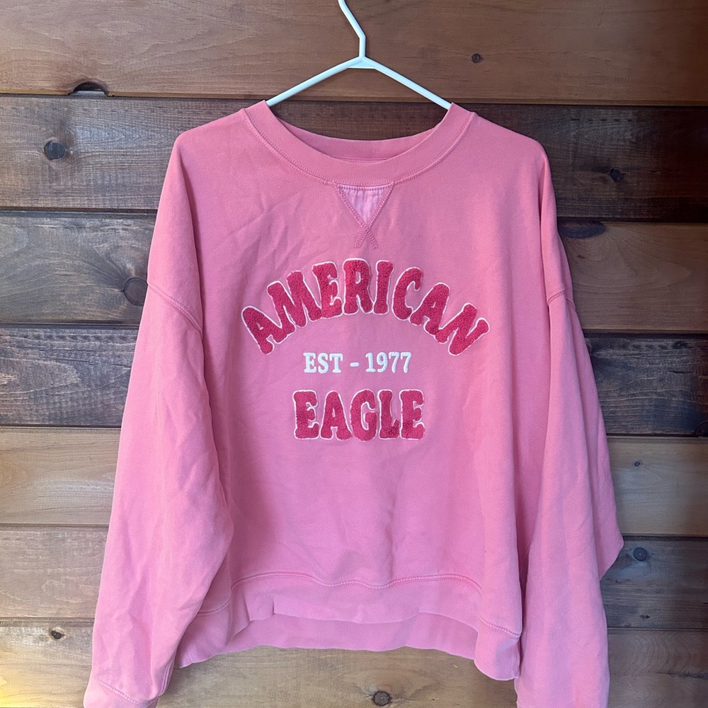 American Eagle Outfitters Coral Crew Neck Sweater